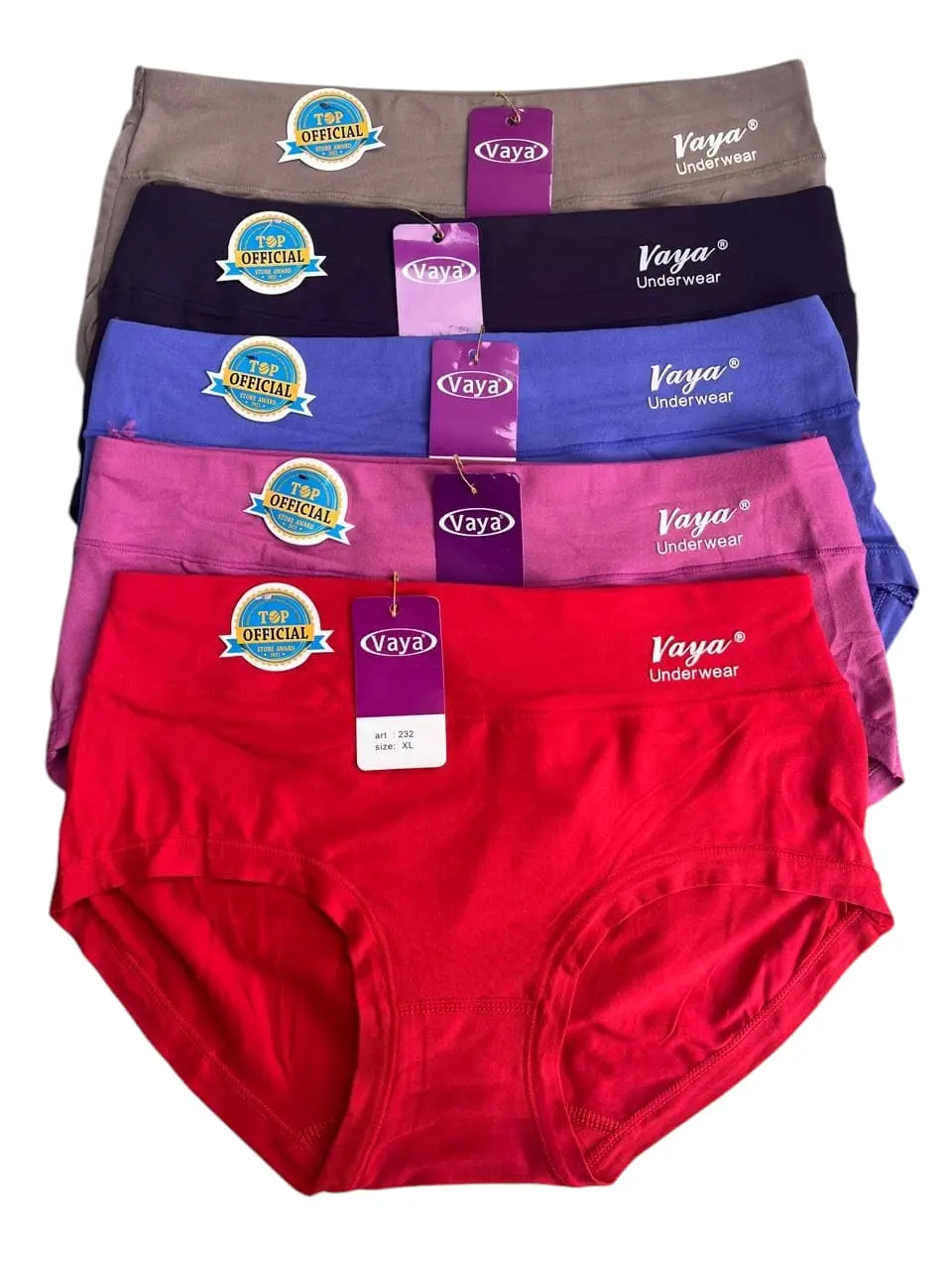 Vaya 232 - isi 3.6.12 pcs celana dalam wanita premium -sempak cewek karet lebar- katun adem nyaman size M.L.XL.XXL