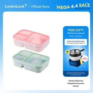 LocknLock Lunch Box To-Go 3 Compartment Kotak Makan 980ml - HPL781