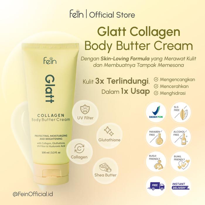 Gambar Fein Glatt Collagen Body Butter Cream - 100ml dari FEIN Indonesia Kota Administrasi Jakarta Barat Tokopedia