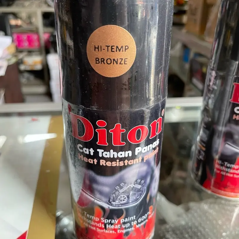 Pilox Cat Semprot Diton HI TEMP Black dan Bronze / Cat Semprot Anti Panas Diton Hitemp 1