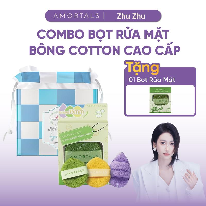 《AMORTALS X ZhuZhu》Bọt Rửa Mặt Amortals Hỗ Trợ Rửa Mặt Dịu Nhẹ Sạch Sâu, Cấu Trúc Lỗ Tổ Ong Mềm Mại, Hỗ Trợ Tẩy Trang Mặt Nạ Đẩt Xét, Không Gây Đau Rát Tạo Bọt Dày Êm Ái Bọt Biển Rửa Mặt Đàn Hồi Tốt Thân Thiện, An Toàn Mọi Loại Da Kể Cả Da Nhạy Cảm