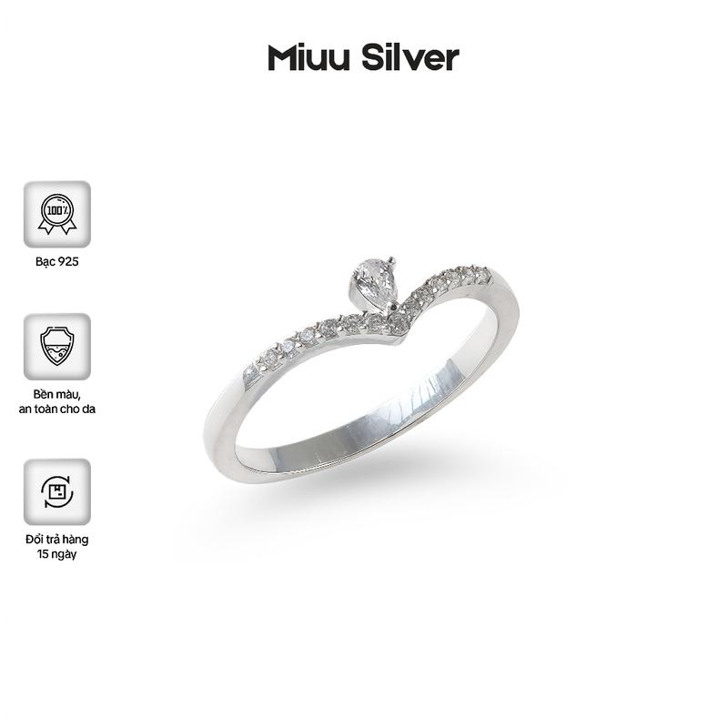Nhẫn bạc nữ Miuu Silver, nhẫn nữ đính đá Dreamdrop