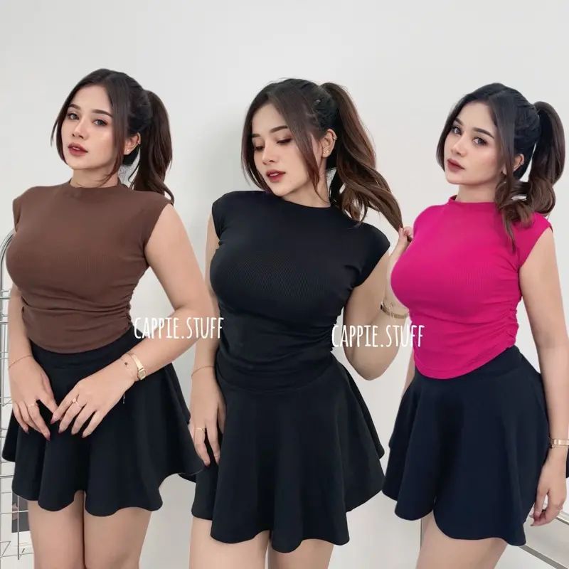 TOP EMA RIB PREMIUM ATASAN WANITA  Baju
