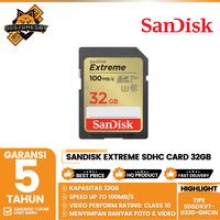 Gambar SanDisk Extreme SDHC Card 32GB 100MB/s UHS-I U3 V30 4K UHD - (SDSDXVT-032G-GNCIN) dari GGSTORESBY Kota Surabaya 1 Tokopedia