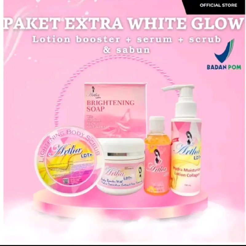 Paket pemutih badan Artha paket lengkap+Aha kemasan terbaru original Bpom 0