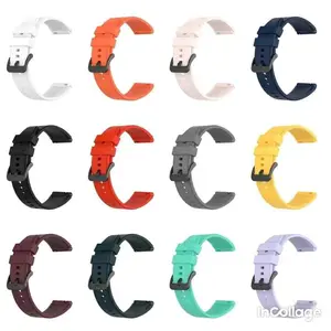 strap silikon rubber untuk smartwatch ukuran 20 & 22 mm