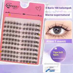 Sintetis bulu mata tahan air, dilengkapi dengan lem dan pinset, sangat cocok untuk pemula. Mudah digunakan dan memiliki stok yang banyak.Breezy