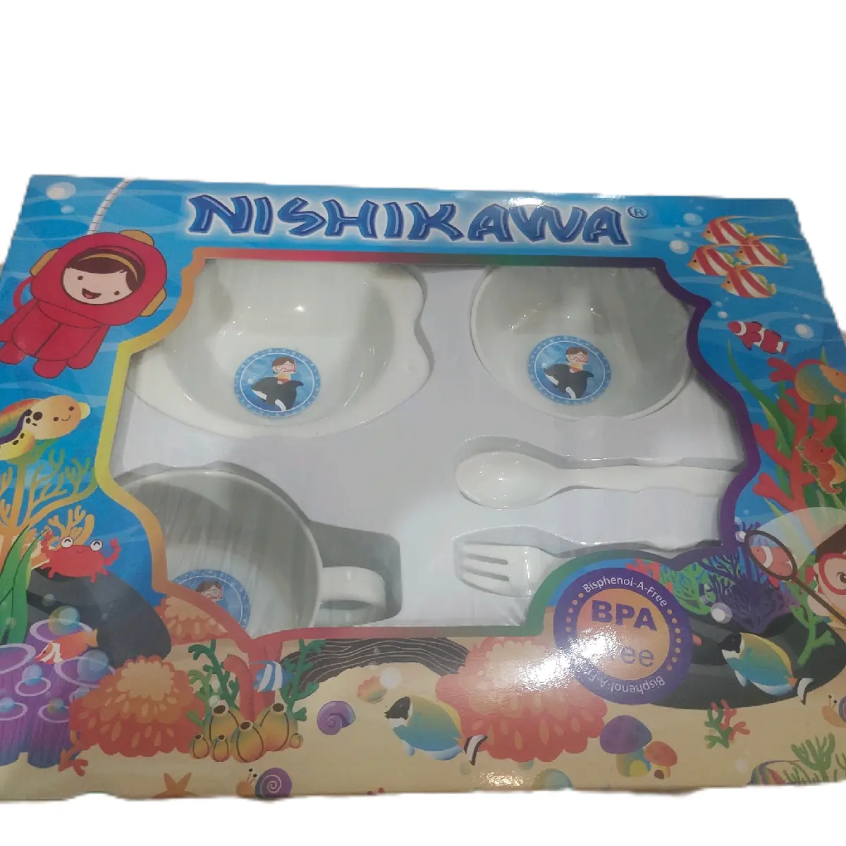nishikawa tempat mkn bayi all-in-one baby feeding set(ukuran sedeng m)