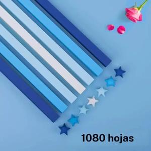 Tiras de papel para origami de estrellas coloridas, papel pentagonal degradado, material de manualidades para proyectos hechos a mano de niños de kinder