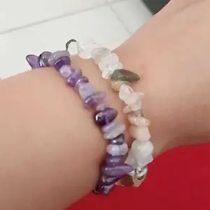 Gelang Batu Crystal Alam Asli Model Tali Serut