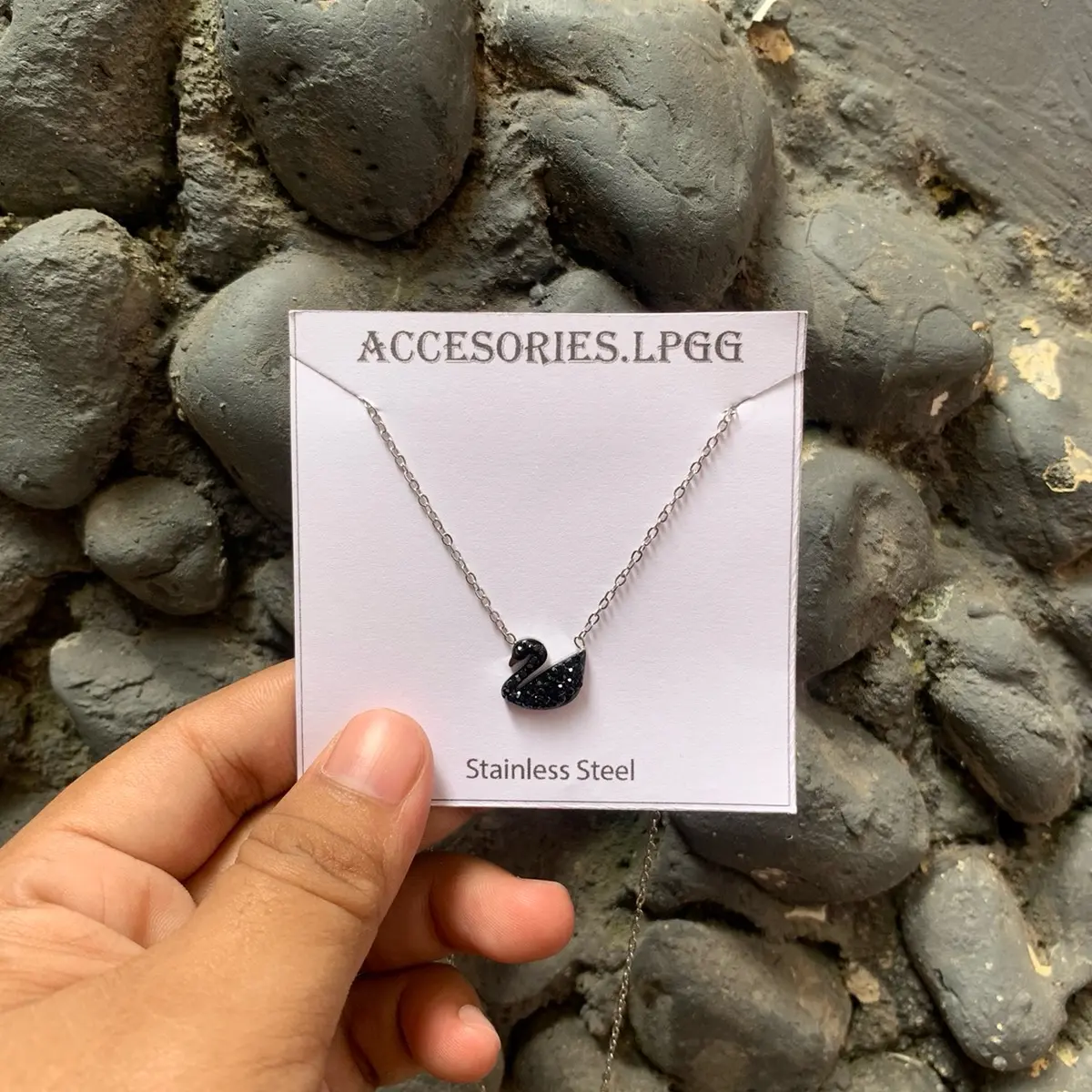 Kalung bebek titanium anti karat dan luntur