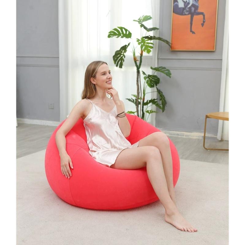 【Dalam Stok 】Sofa Bean Bag Inflatable Sofa Travel Portable Bean Bag Sofa Dewasa Penyimpanan Mudah Lazy Sofa 1