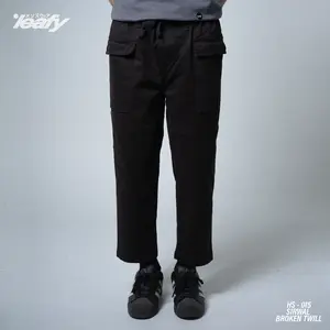 Leafy Sirwal HS - 015 / Celana Sirwal Panjang Pria Muslim | Ankle Pants | Celana Cingkrang | Celana La Isbal | Bahan Twill Stretch