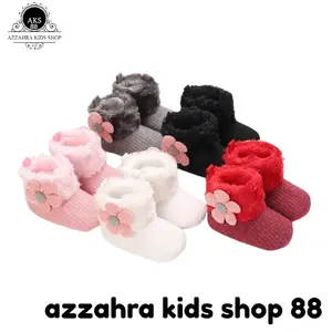 Sepatu Bayi Boots Baby Shoes Pewalker SUNY Umur 1 Sampai 12 Bulan Bisa COD Bayar Di Tempat -Sepatu Anak Cewe - Sepatu Lucu- Sepatu Kekinian -Sepatu Keren dan Elegan - Bulu Bunga Kaki Kids Prewalker sepatu bayi perempuan 6–12
