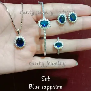 Set Blue Sapphire Terbaru, Replika Berlian