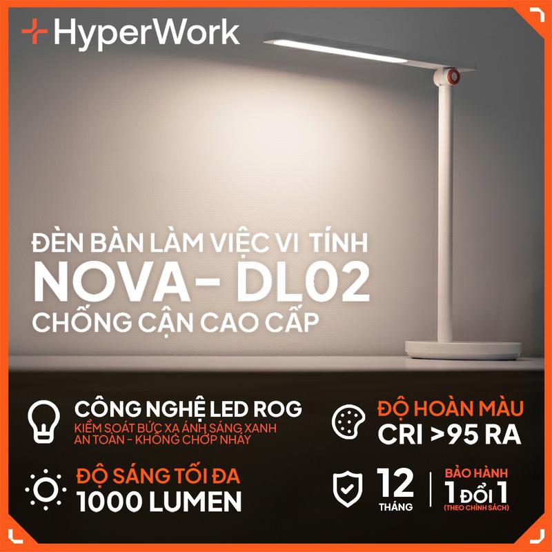  Đèn bàn làm việc - Đèn bàn học chống cận HyperWork Nova DL02 | Đèn LED chống cận ánh sáng tự nhiên bảo vệ mắt 