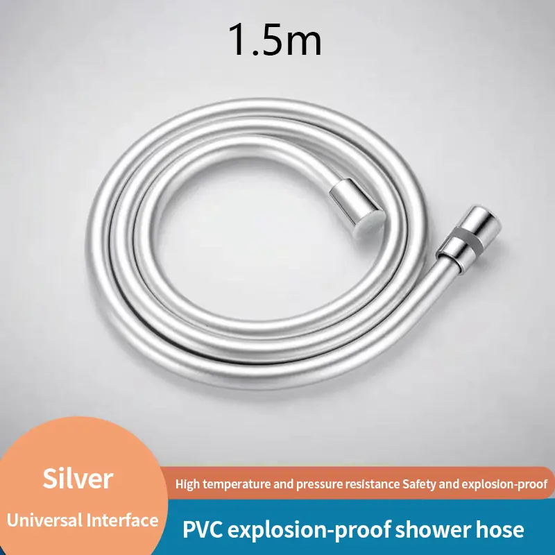 Shower hose (silver grey PVC) Metal rain hose