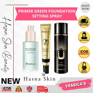 Yessica Bundling 3pcs Primer Foundation Setting Spray