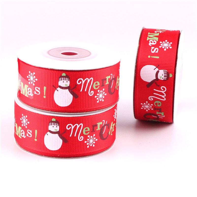 9M Printing Christmas Grosgrain Ribbon For Hair Bow Party Christmas ...
