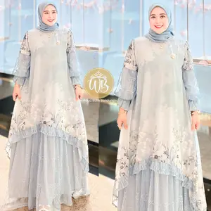 WIDYA BUTIK BANDUNG - BAJU DRESS WANITA TERBARU AISYAH DRESS Gaun Panjang Premium
