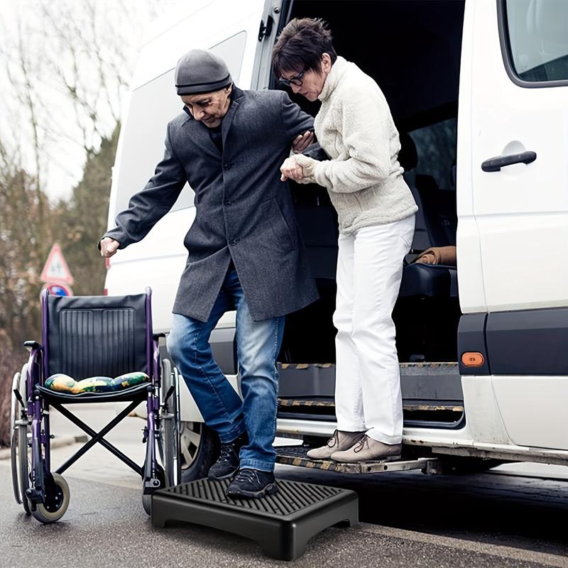 Mobility One Step Stool, Non-Slip Step Platform Indoor and Outdoor, Portable Step Riser for Adults & Seniors, Safety Step 3