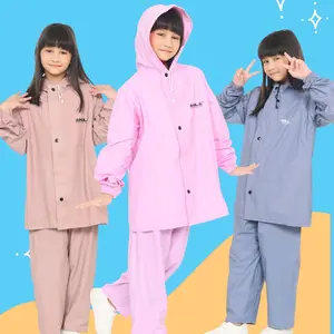 Akula Jas Hujan Anak-anak Setelan dan Celana Tahan Air Nyaman untuk Aktivitas Outdoor pvc by Akula