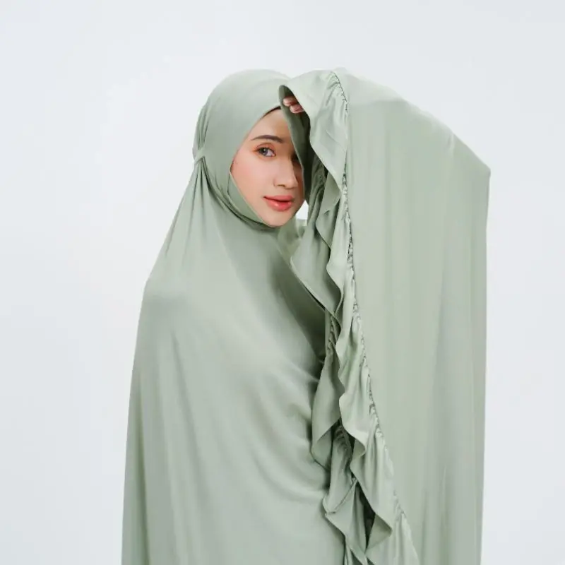 Mukena Jersey ARUMI Penutup Dagu Variasi Rempel 5