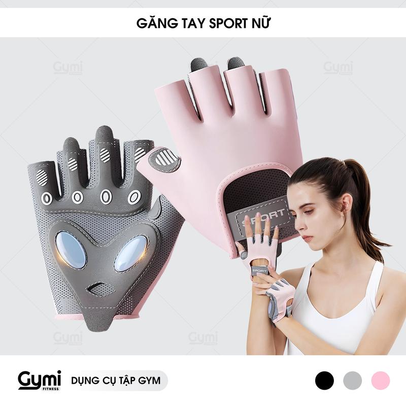 Găng Tay Sport Tập Gym Nữ Chống Trượt Tập Yoga, Gym, Goft, Đạp Xe, Đệm Silicon Cao Su Chống Trơn