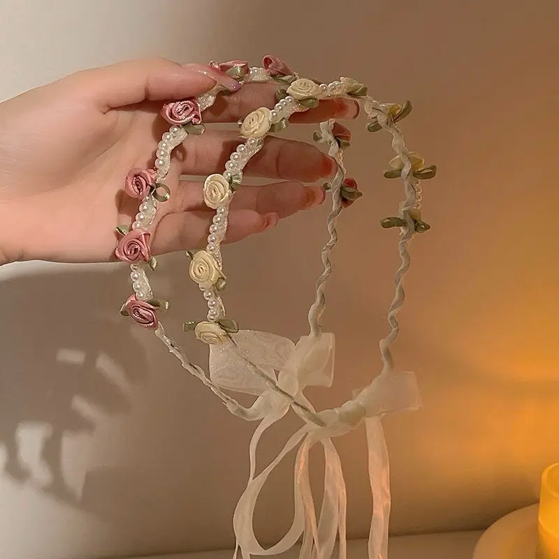 Flower Crown Hoop fairy Bridal Headband Cekak Rambut Wreath Wedding Bunga Penganting Nikah Bridemaid Floral