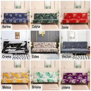 Sarung Sofa Bed Motif Bahan Polyester Elastis