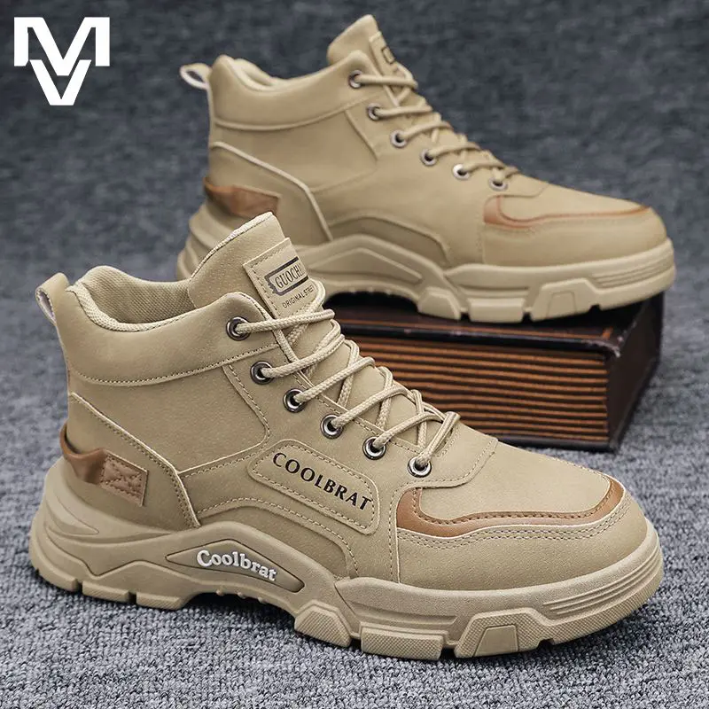 Kasut Baju tinggi lelaki,pankaian kerja,angin,luar,mendaki gunung,musim sejuk,Tapak Perlindungan Buruh,but Martin,kasut pelajar,koleksi musim bunga 2024 baharu Boots Shoes boots  lelaki