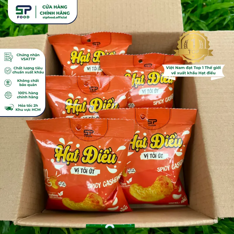Hạt Điều Tỏi Ớt STP FOOD 30g – Hạt Điều Thơm Ngon, Giòn Béo, - TikTok ...