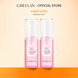 GMEELAN 2PCS Sakura GlutaMall Deodorant Spray 50ml – Antiperspiran Cepat, Sterilisasi & Penghambatan Bau Ketiak!