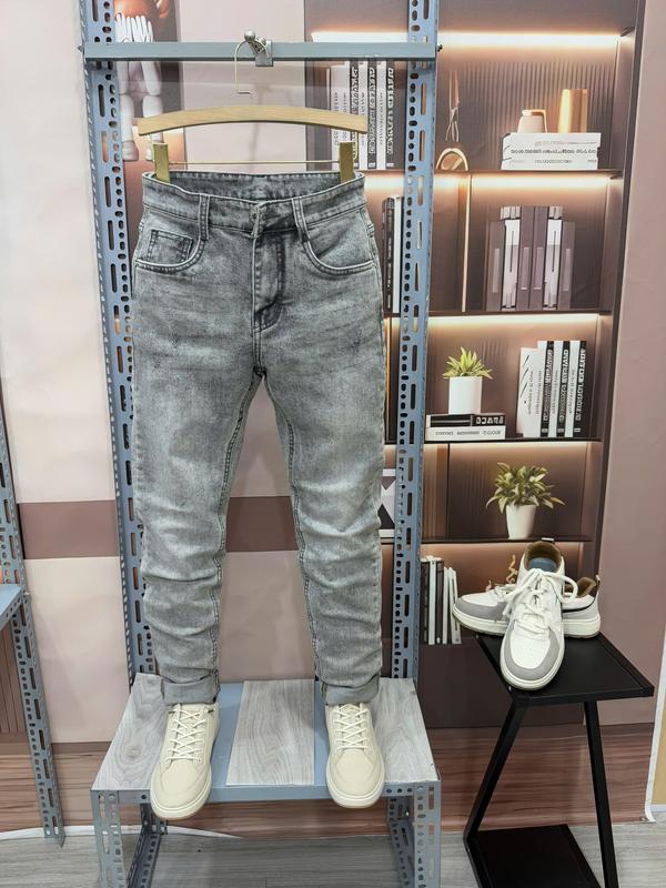 Quần Jean Nam Co Giãn Form Slimfit Màu Xám Bạc Cào Xước R3360- Menswear Pants Denim quan jean 2025