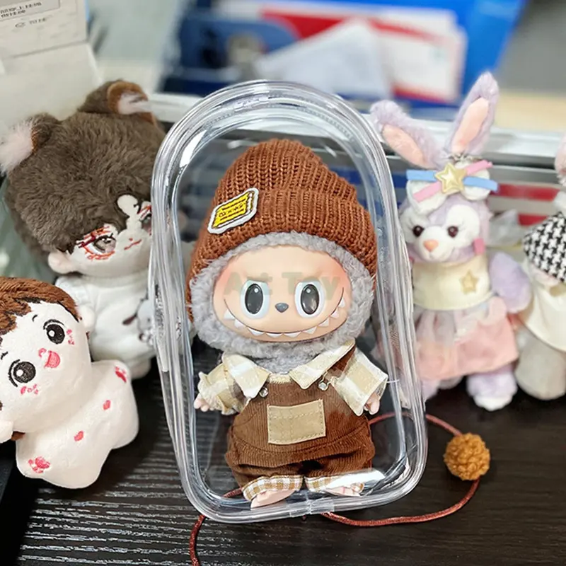 18cm Tas Pouch Upset Duck PVC Tas PVC Upset Duck transparent storage bag pouch Upset Duck (only bag) Tas Penutup Pelindung Untuk Boneka tas upset duck(sell only Tas transparan) 8