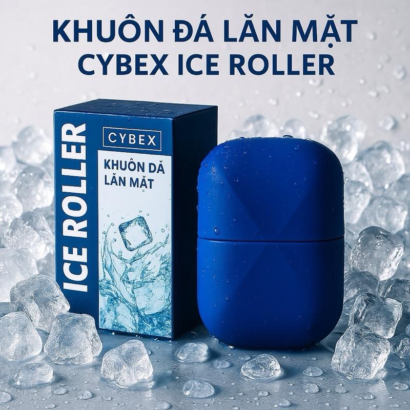 Khuôn Đá Lăn Massage Mặt CYBEX ICE ROLLER SILICON Cao Cấp - Dụng Cụ Chườm Đá Hỗ Trợ Làm Đẹp Da Mặt