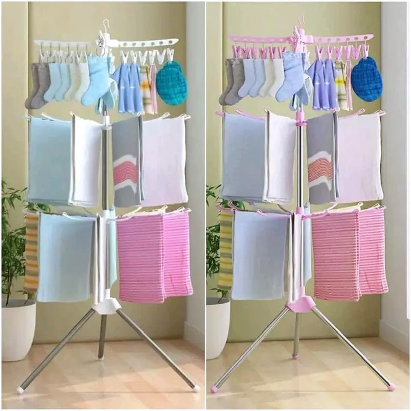 Jemuran Menara Pakaian Bayi 3 Tingkat Plastik 0
