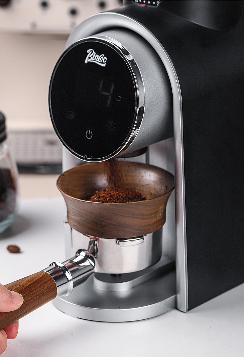 Product Introduction of BINCOO Walnut Magnetic Coffee Powder Catcher Coffee Machine Handle Anti-flying Powder Catcher 51/53/58MM 9