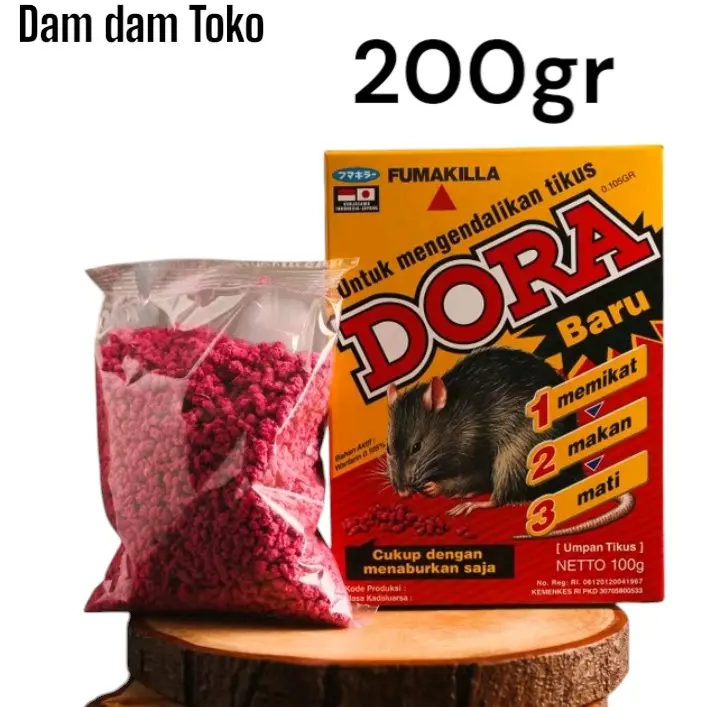 Fumakilla Dora Racun Tikus 200gr - Mati Kering, Tidak Bau