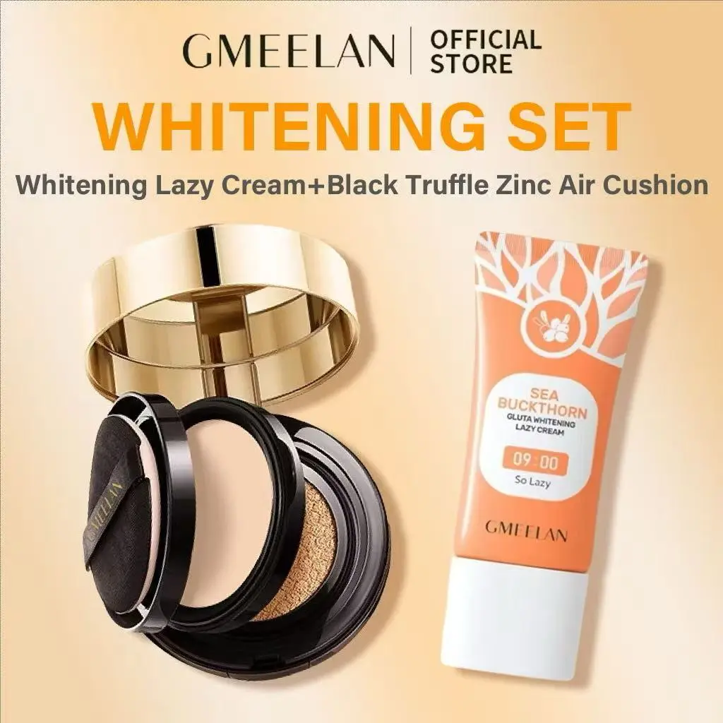 GMEELAN Black Truffle Zinc PCA Air Cushion Long-lasting Antioxidant Face Powder Oil Control Makeup Brightening Clear Concealer Contour Foundation Setting Lid Cosmetic & Gluta Whitening Lazy Cream Facial Cream Skincare Beauty Cream Bleaching Lotion 30g