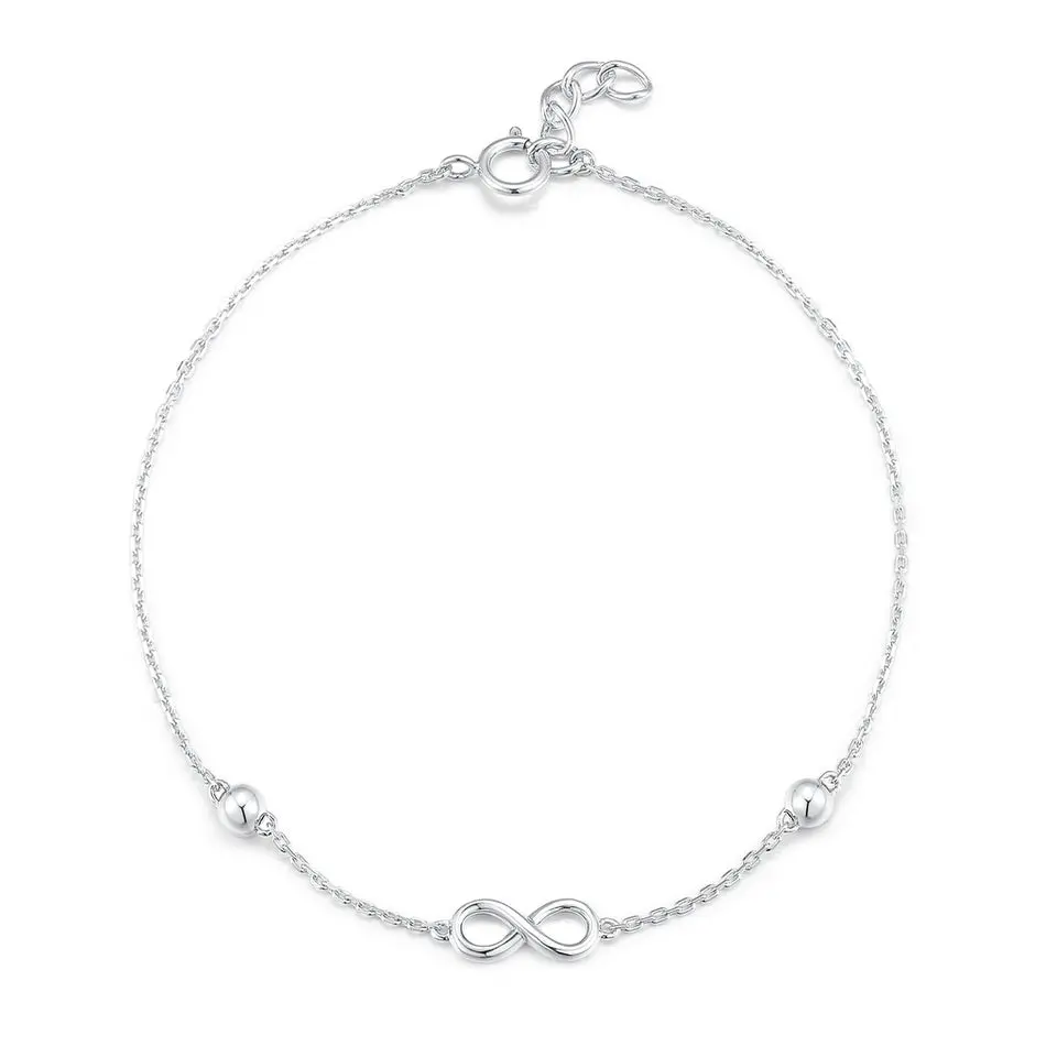 Top Cash Jewellery 9K White Gold Infinity Bracelet