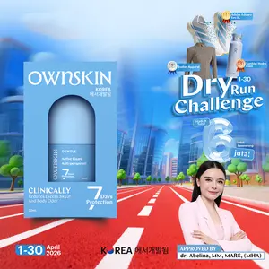 OWNSKIN GENTLE Active Guard Antiperspirant Roll On 30ml & 8ml | The Ultimate Anti-Perspirant mengurangi Keringat & Bau Badan | BarrierCare+ Whitening | Dokter Approved | Antiperspirant | Skin Barrier