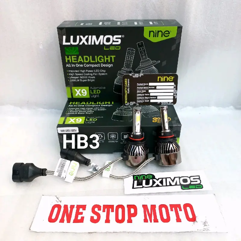 LAMPU LED Fog Lamp H11 H8 H16 HB3 HB4 Mobil X9 ECO9 Original Ori Asli Luminos Luximos Nine 4