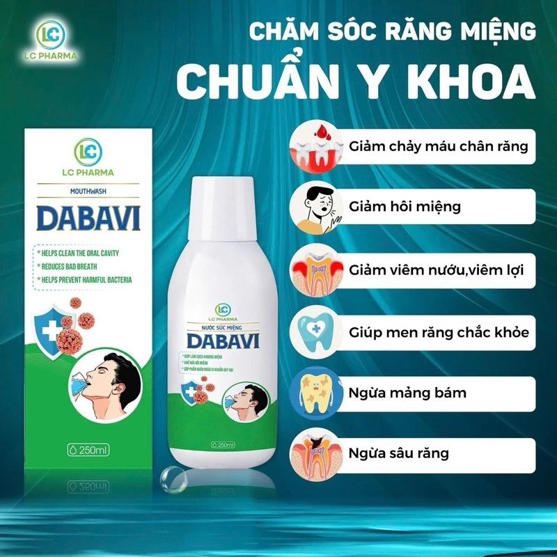 Nước Súc Miệng DABAVI - Hỗ trợ làm sạch răng miệng viêm họng hạt hôi miệng nấm miệng chảy máu chân răng....