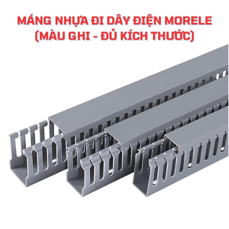 Máng Nhựa Đi Dây Điện - Màu Ghi . Đủ các kích thước