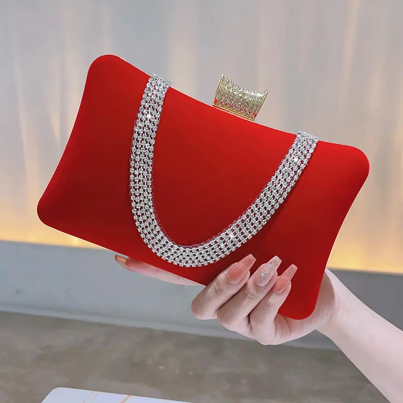 Ví Cầm Tay Trang Trí Kim Cương Giả, Túi Dạ Hội Thanh Lịch, Túi Xách Ăn Tối Cổ Điển Của Phụ Nữ, Thích Hợp Cho Tiệc Cưới Và Dạ Hội 5