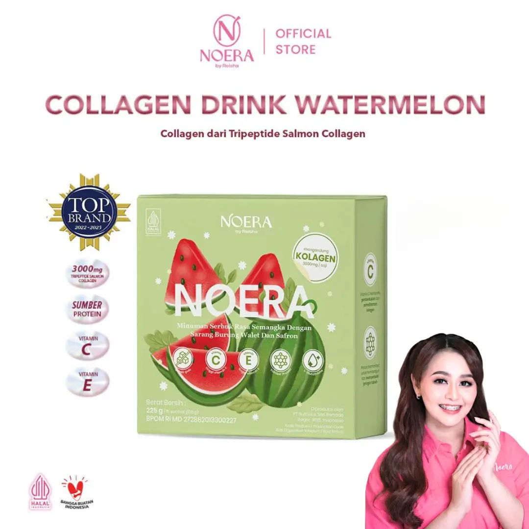 Noera Collagen Drink With Birdnest and Saffron Extract I Minuman Kolagen L-Gluthatione | Noera Premium Collagen Drink | Collagen Beauty | Noera Kolagen Drink | Suplemen Kolagen Glutathione l Improved Formula