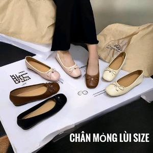 giày bệt bet-b87 khóa nơ chuông(chân mỏng nên lùi 1 size)