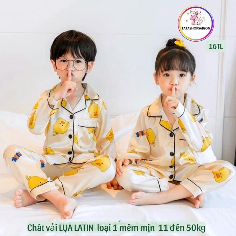  8 đến 52kg - Bộ pijama mặc ngủ cho bé trai bé gái size đại vải LỤA LATIN cao cấp 089 pyama 