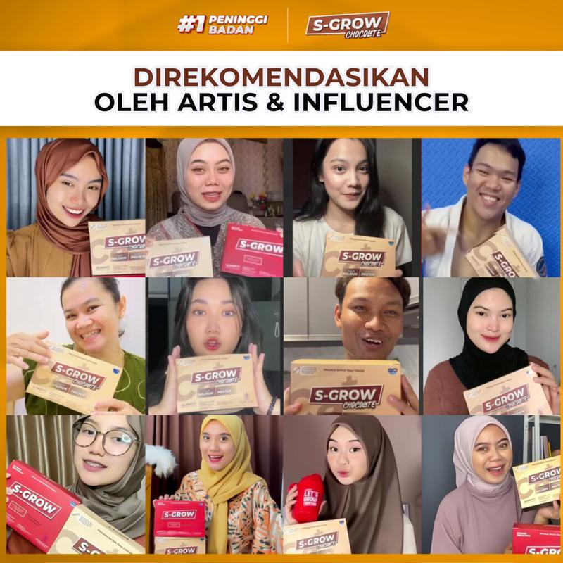Product Introduction of S-GROW Susu Rasa Coklat Tinggi Kalsium untuk Pertumbuhan Badan Remaja dan Dewasa dengan Multivitamin Zinc dan Vitamin D  bpom 3